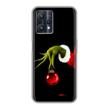 Силиконовый чехол на Realme 9 Pro с принтом Новый год Гринч