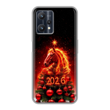 Силиконовый чехол на Realme 9 Pro с принтом Новый год