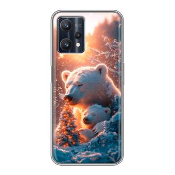 Силиконовый чехол на Realme 9 Pro с принтом Новый год