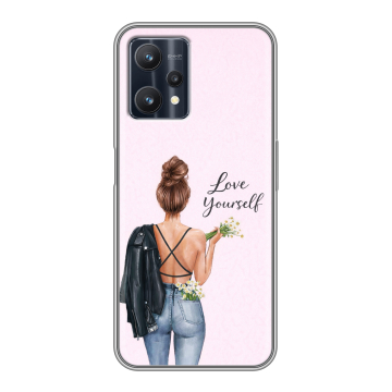 Силиконовый чехол на Realme 9 Pro с принтом женский Силиконовый чехол на Realme 9 Pro с принтом женский