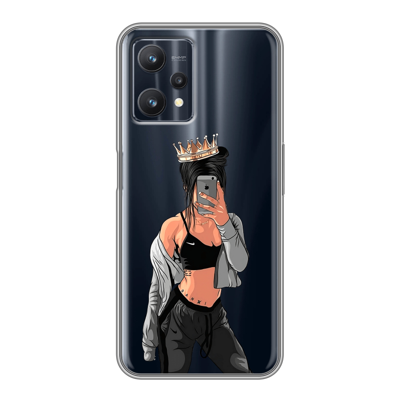 Силиконовый противоударный чехол на Realme 9 Pro с принтом Женские принты Силиконовый противоударный чехол на Realme 9 Pro с принтом Женские принты