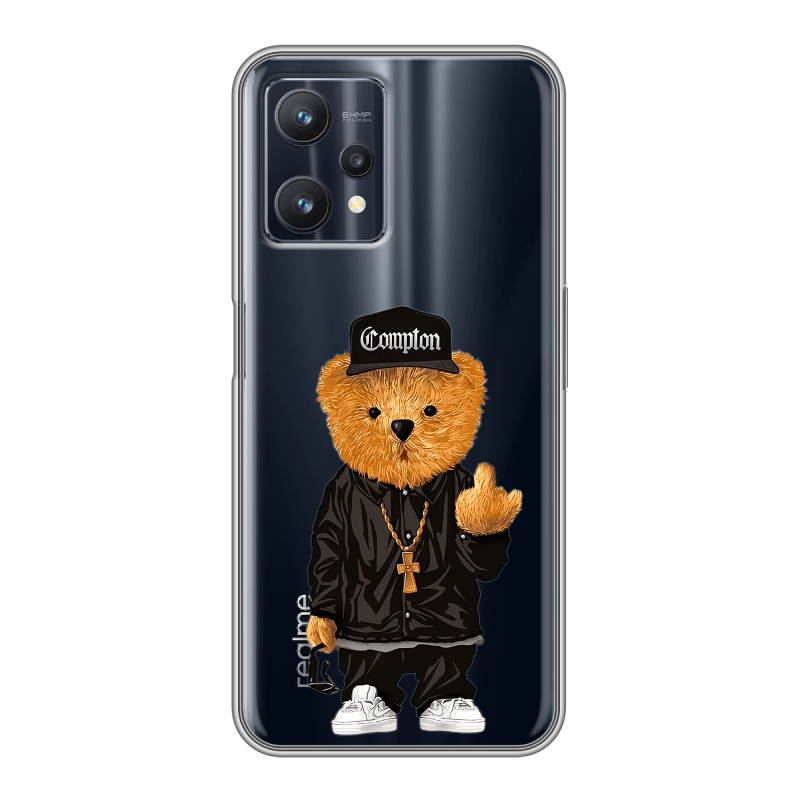 Силиконовый чехол на Realme 9 Pro с принтом Мишка Силиконовый чехол на Realme 9 Pro с принтом Мишка
