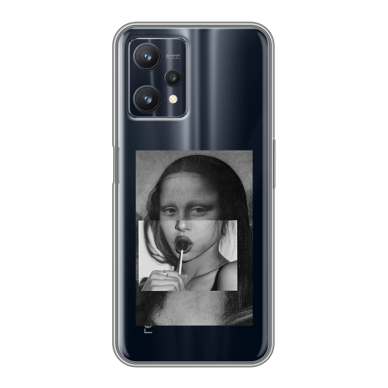 Силиконовый противоударный чехол на Realme 9 Pro с принтом Мона Лиза Силиконовый противоударный чехол на Realme 9 Pro с принтом Мона Лиза