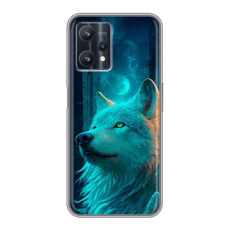 Силиконовый чехол на Realme 9 Pro с принтом бабочки саккура Силиконовый чехол на Realme 9 Pro с принтом бабочки саккура