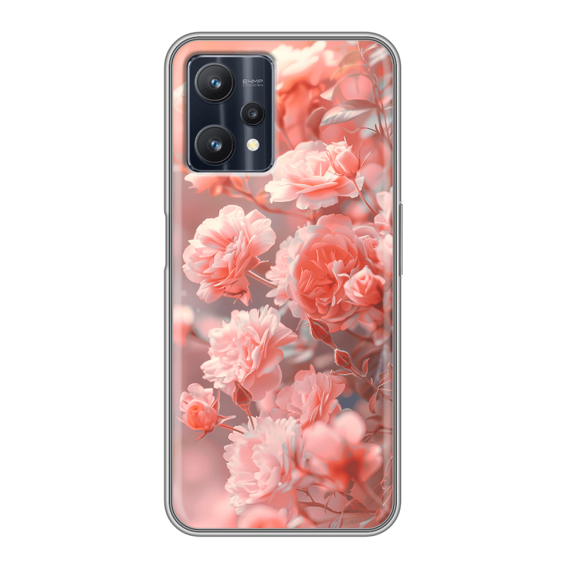 Силиконовый чехол на Realme 9 Pro с принтом Розы цветы Силиконовый чехол на Realme 9 Pro с принтом Розы цветы