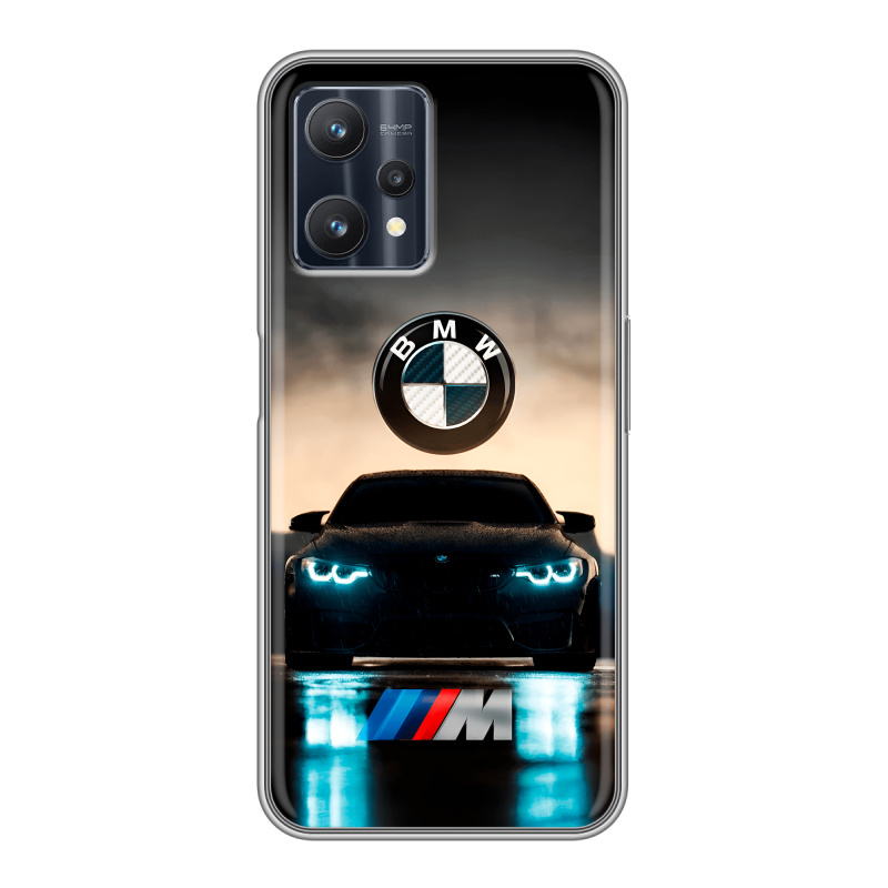 Силиконовый чехол на Realme 9 Pro с принтом БМВ BMW Силиконовый чехол на Realme 9 Pro с принтом БМВ BMW