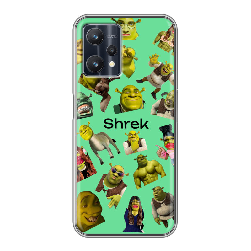 Силиконовый чехол на Realme 9 Pro с принтом Шрек Shrek Силиконовый чехол на Realme 9 Pro с принтом Шрек Shrek
