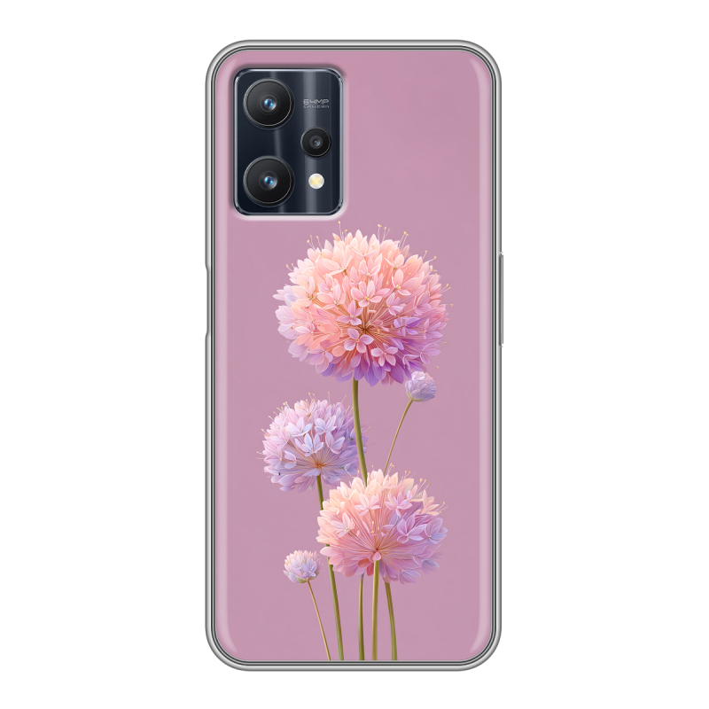 Силиконовый чехол на Realme 9 Pro с принтом Цветы Силиконовый чехол на Realme 9 Pro с принтом Цветы