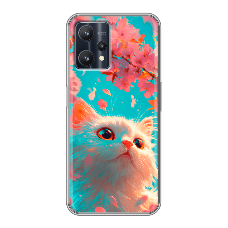 Силиконовый чехол на Realme 9 Pro с принтом Красивый кот Силиконовый чехол на Realme 9 Pro с принтом Красивый кот