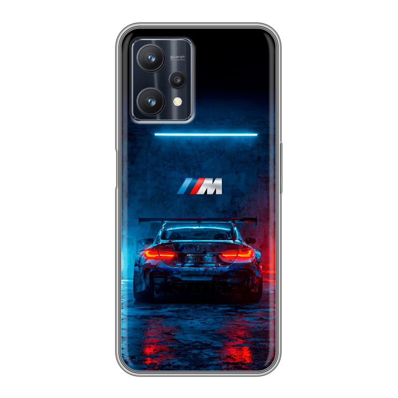 Силиконовый противоударный чехол на Realme 9 Pro с принтом BMW БМВ Силиконовый противоударный чехол на Realme 9 Pro с принтом BMW БМВ