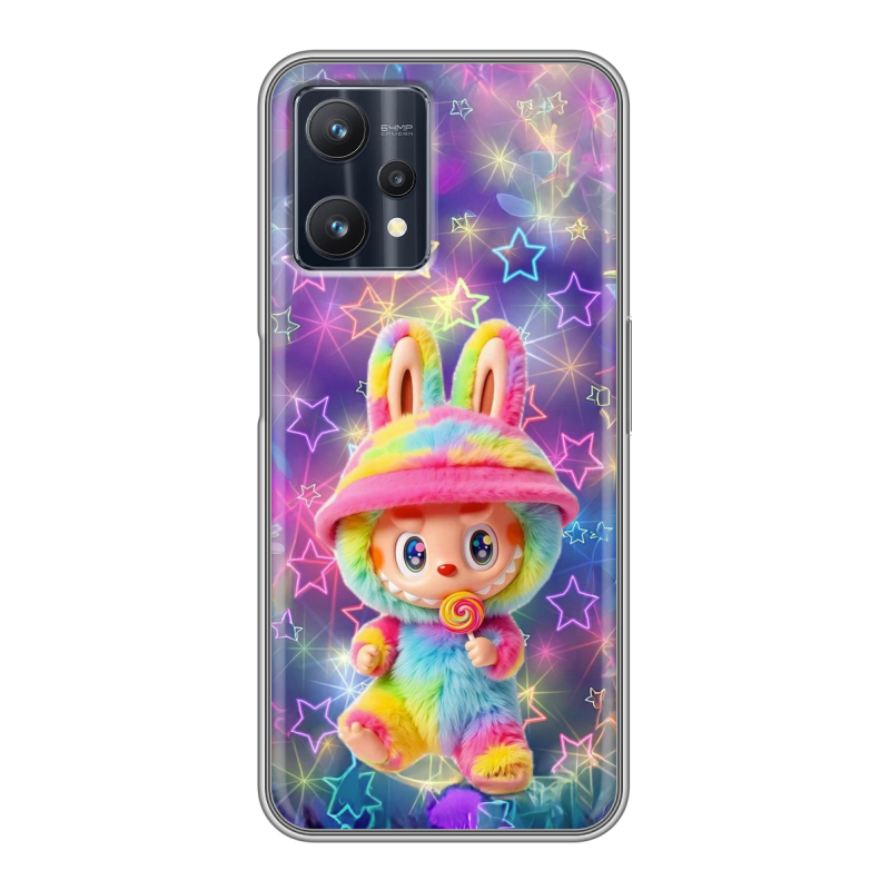 Силиконовый чехол на Realme 9 Pro с принтом Labubu Лабубу Силиконовый чехол на Realme 9 Pro с принтом Labubu Лабубу