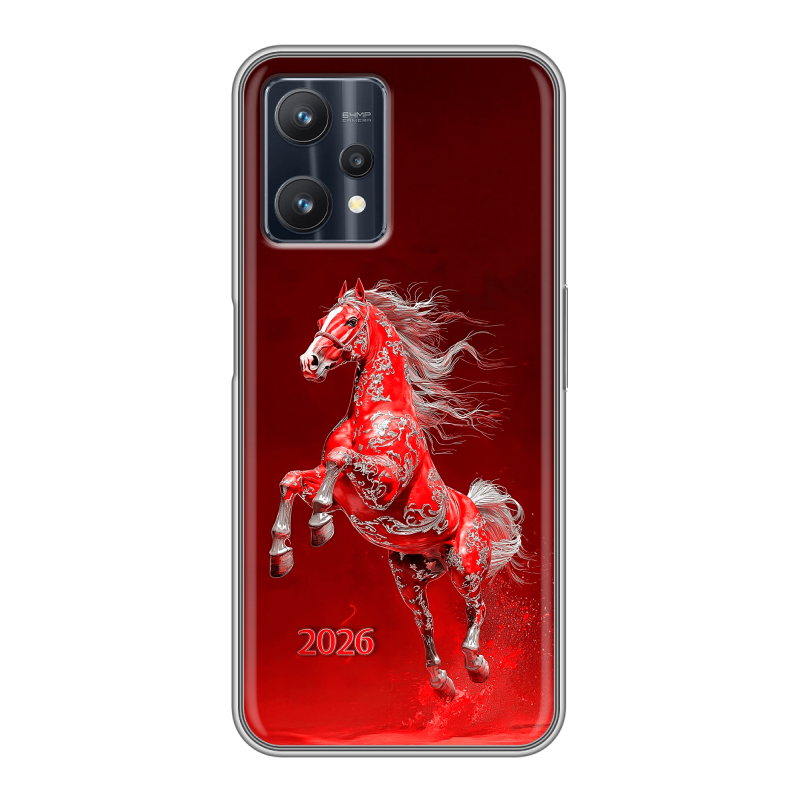 Силиконовый противоударный чехол на Realme 9 Pro с принтом Новый год Силиконовый противоударный чехол на Realme 9 Pro с принтом Новый год