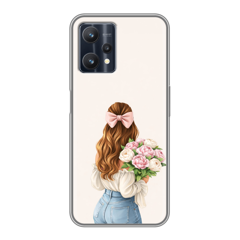 Силиконовый чехол на Realme 9 Pro с принтом женский Силиконовый чехол на Realme 9 Pro с принтом женский