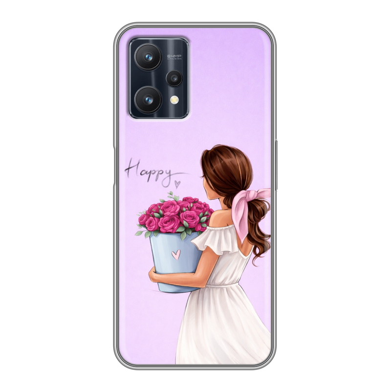 Силиконовый чехол на Realme 9 Pro с принтом женский Силиконовый чехол на Realme 9 Pro с принтом женский