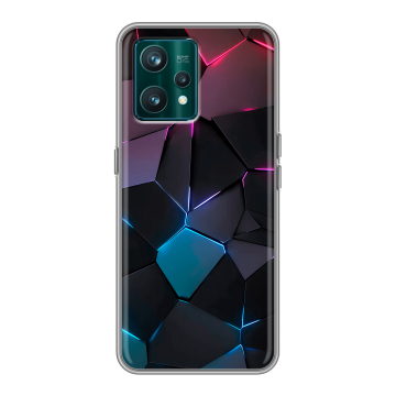 Силиконовый чехол на Realme 9 Pro Plus с принтом Геометрия неона Силиконовый чехол на Realme 9 Pro Plus с принтом Геометрия неона