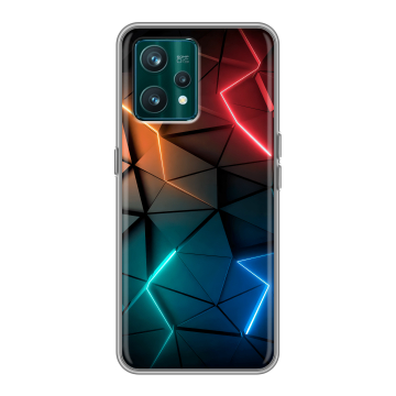Силиконовый чехол на Realme 9 Pro Plus с принтом Абстракция неон Силиконовый чехол на Realme 9 Pro Plus с принтом Абстракция неон