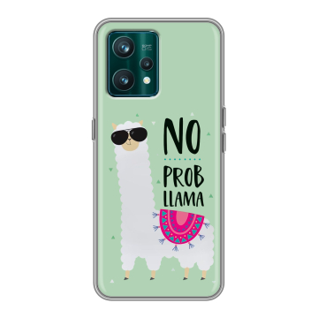Силиконовый чехол на Realme 9 Pro Plus с принтом Лама Силиконовый чехол на Realme 9 Pro Plus с принтом Лама