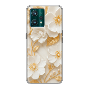 Силиконовый чехол на Realme 9 Pro Plus с принтом Цветы Силиконовый чехол на Realme 9 Pro Plus с принтом Цветы
