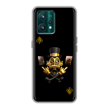 Силиконовый чехол на Realme 9 Pro Plus с принтом Золотой скрудж макдак Силиконовый чехол на Realme 9 Pro Plus с принтом Золотой скрудж макдак