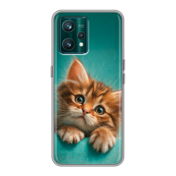 Силиконовый чехол на Realme 9 Pro Plus с принтом котенок Силиконовый чехол на Realme 9 Pro Plus с принтом котенок