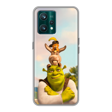 Силиконовый чехол на Realme 9 Pro Plus с принтом Шрек Shrek Силиконовый чехол на Realme 9 Pro Plus с принтом Шрек Shrek
