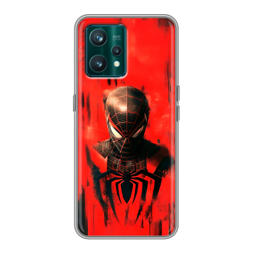 Силиконовый чехол на Realme 9 Pro Plus с принтом человек паук spiderman Силиконовый чехол на Realme 9 Pro Plus с принтом человек паук spiderman