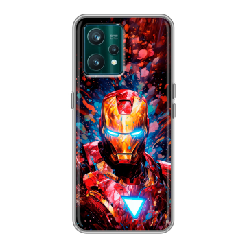 Силиконовый чехол на Realme 9 Pro Plus с принтом Железный человек Ironman Силиконовый чехол на Realme 9 Pro Plus с принтом Железный человек Ironman