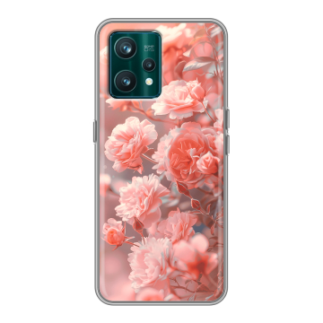 Силиконовый чехол на Realme 9 Pro Plus с принтом Розы цветы Силиконовый чехол на Realme 9 Pro Plus с принтом Розы цветы