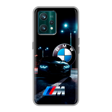 Силиконовый чехол на Realme 9 Pro Plus с принтом БМВ BMW
