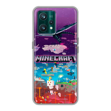 Силиконовый чехол на Realme 9 Pro Plus с принтом Майнкрафт Minecraft Силиконовый чехол на Realme 9 Pro Plus с принтом Майнкрафт Minecraft