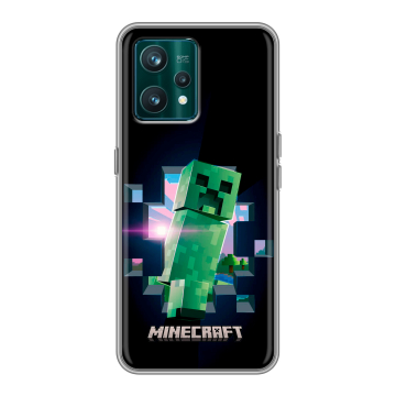 Силиконовый чехол на Realme 9 Pro Plus с принтом Майнкрафт Minecraft Силиконовый чехол на Realme 9 Pro Plus с принтом Майнкрафт Minecraft