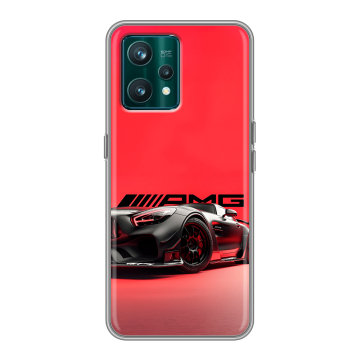 Силиконовый чехол на Realme 9 Pro Plus с принтом Мерседес Mercedes AMG Силиконовый чехол на Realme 9 Pro Plus с принтом Мерседес Mercedes AMG