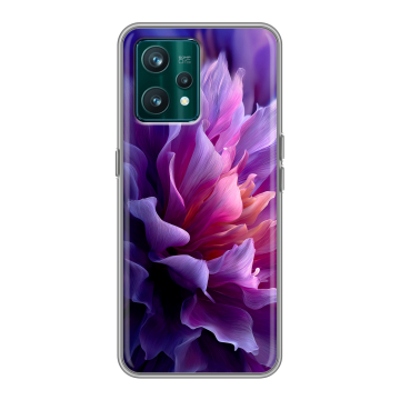 Силиконовый чехол на Realme 9 Pro Plus с принтом женский цветы Силиконовый чехол на Realme 9 Pro Plus с принтом женский цветы