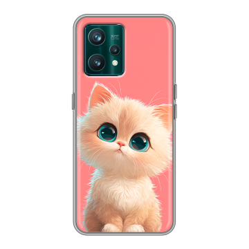 Силиконовый чехол на Realme 9 Pro Plus с принтом Розовый котенок Силиконовый чехол на Realme 9 Pro Plus с принтом Розовый котенок