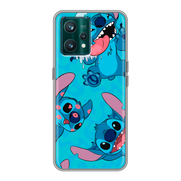 Силиконовый чехол на Realme 9 Pro Plus с принтом Лило и Стич Силиконовый чехол на Realme 9 Pro Plus с принтом Лило и Стич