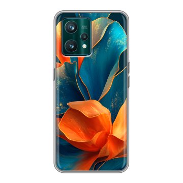 Силиконовый чехол на Realme 9 Pro Plus с принтом Цветы Силиконовый чехол на Realme 9 Pro Plus с принтом Цветы
