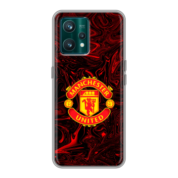 Силиконовый чехол на Realme 9 Pro Plus с принтом Manchester United Силиконовый чехол на Realme 9 Pro Plus с принтом Manchester United