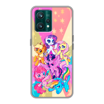 Силиконовый чехол на Realme 9 Pro Plus с принтом My little pony Дружба чудо Силиконовый чехол на Realme 9 Pro Plus с принтом My little pony Дружба чудо