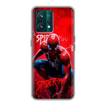 Силиконовый чехол на Realme 9 Pro Plus с принтом Spiderman Человек паук