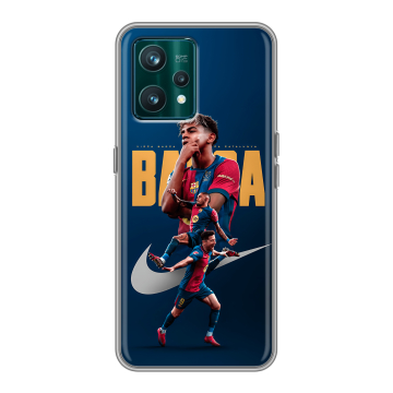 Силиконовый чехол на Realme 9 Pro Plus с принтом Барселона Barca Yamal Силиконовый чехол на Realme 9 Pro Plus с принтом Барселона Barca Yamal