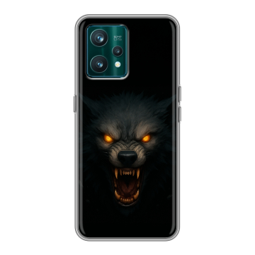 Силиконовый чехол на Realme 9 Pro Plus с принтом Волк Силиконовый чехол на Realme 9 Pro Plus с принтом Волк