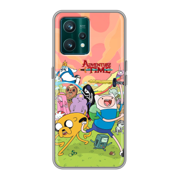 Силиконовый чехол на Realme 9 Pro Plus с принтом Adventure time Время приключений Силиконовый чехол на Realme 9 Pro Plus с принтом Adventure time Время приключений