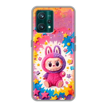 Силиконовый чехол на Realme 9 Pro Plus с принтом Labubu Лабубу Силиконовый чехол на Realme 9 Pro Plus с принтом Labubu Лабубу