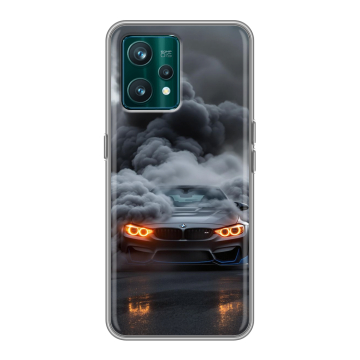 Силиконовый чехол на Realme 9 Pro Plus с принтом BMW БМВ