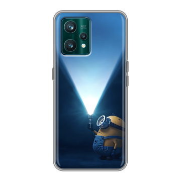 Силиконовый чехол на Realme 9 Pro Plus с принтом Миньоны Силиконовый чехол на Realme 9 Pro Plus с принтом Миньоны