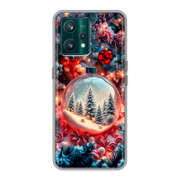 Силиконовый чехол на Realme 9 Pro Plus с принтом Новый год Силиконовый чехол на Realme 9 Pro Plus с принтом Новый год