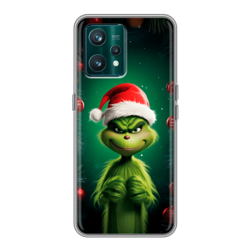 Силиконовый чехол на Realme 9 Pro Plus с принтом Гринч Новый год Рождество Силиконовый чехол на Realme 9 Pro Plus с принтом Гринч Новый год Рождество