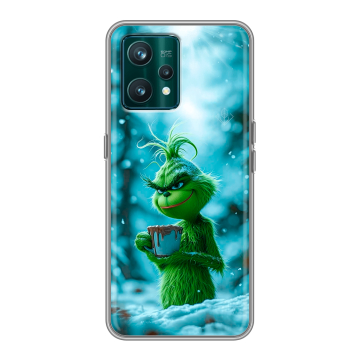 Силиконовый чехол на Realme 9 Pro Plus с принтом Новый год гринч Силиконовый чехол на Realme 9 Pro Plus с принтом Новый год гринч