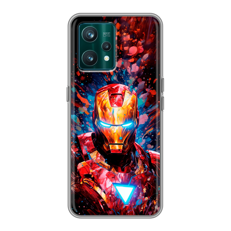 Силиконовый чехол на Realme 9 Pro Plus с принтом Железный человек Ironman Силиконовый чехол на Realme 9 Pro Plus с принтом Железный человек Ironman