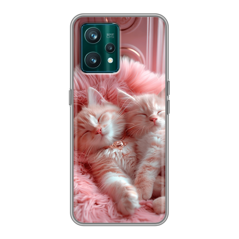 Силиконовый чехол на Realme 9 Pro Plus с принтом котята котики Силиконовый чехол на Realme 9 Pro Plus с принтом котята котики